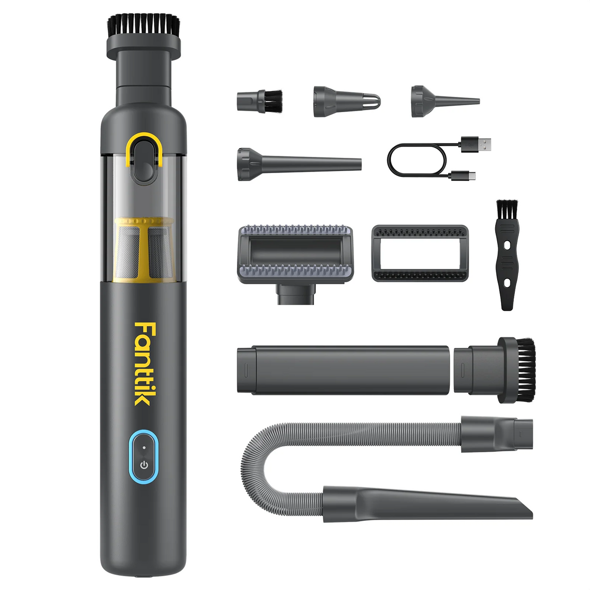 Fanttik Slim V8 APEX Car Vacuum RobustClean® Gray