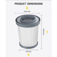 Fanttik 2-Pack Replacement HEPA Filter for Fold V10 APEX Car Vacuum