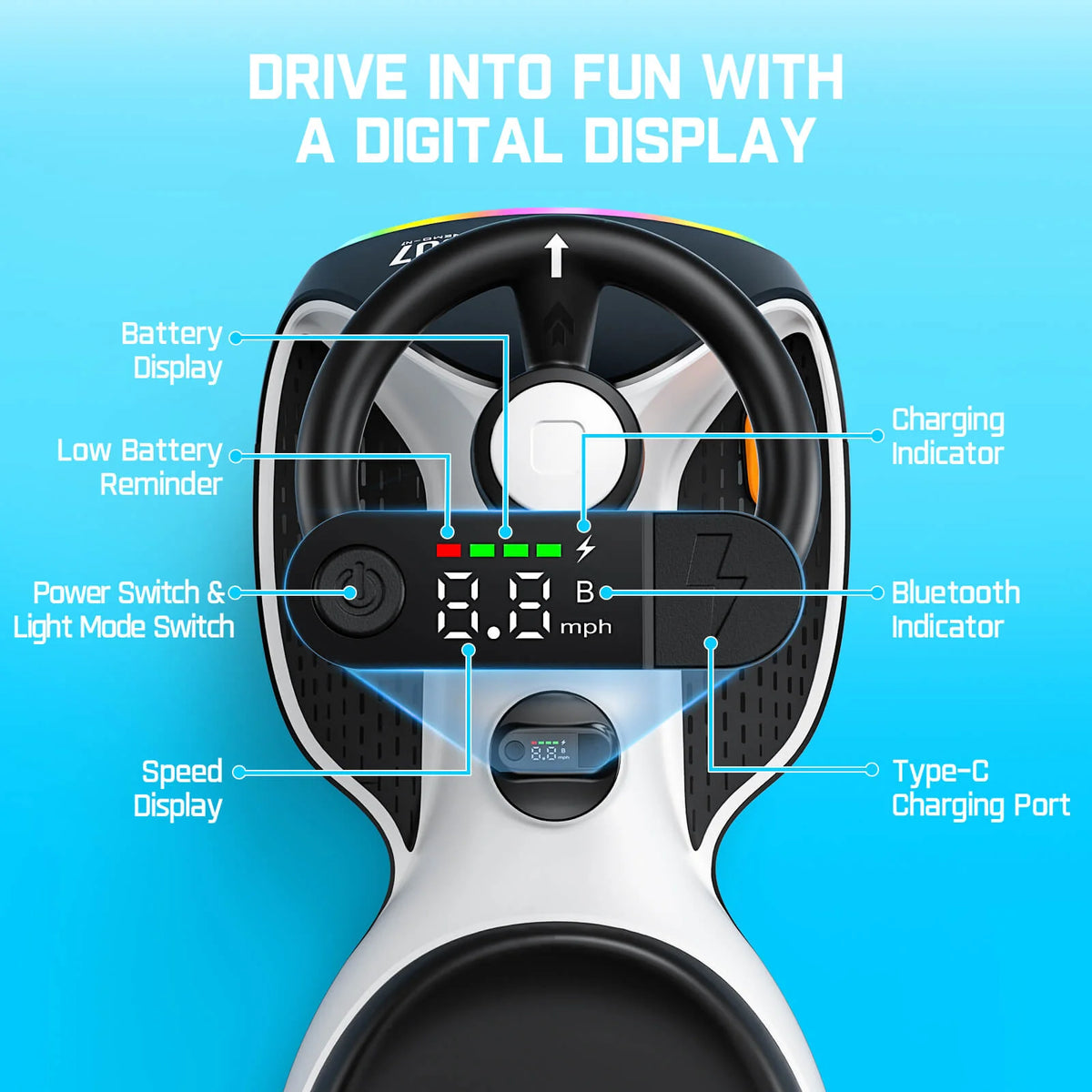 FanttikRide N7 Ultra 12V Electric Wiggle Car with Pedal