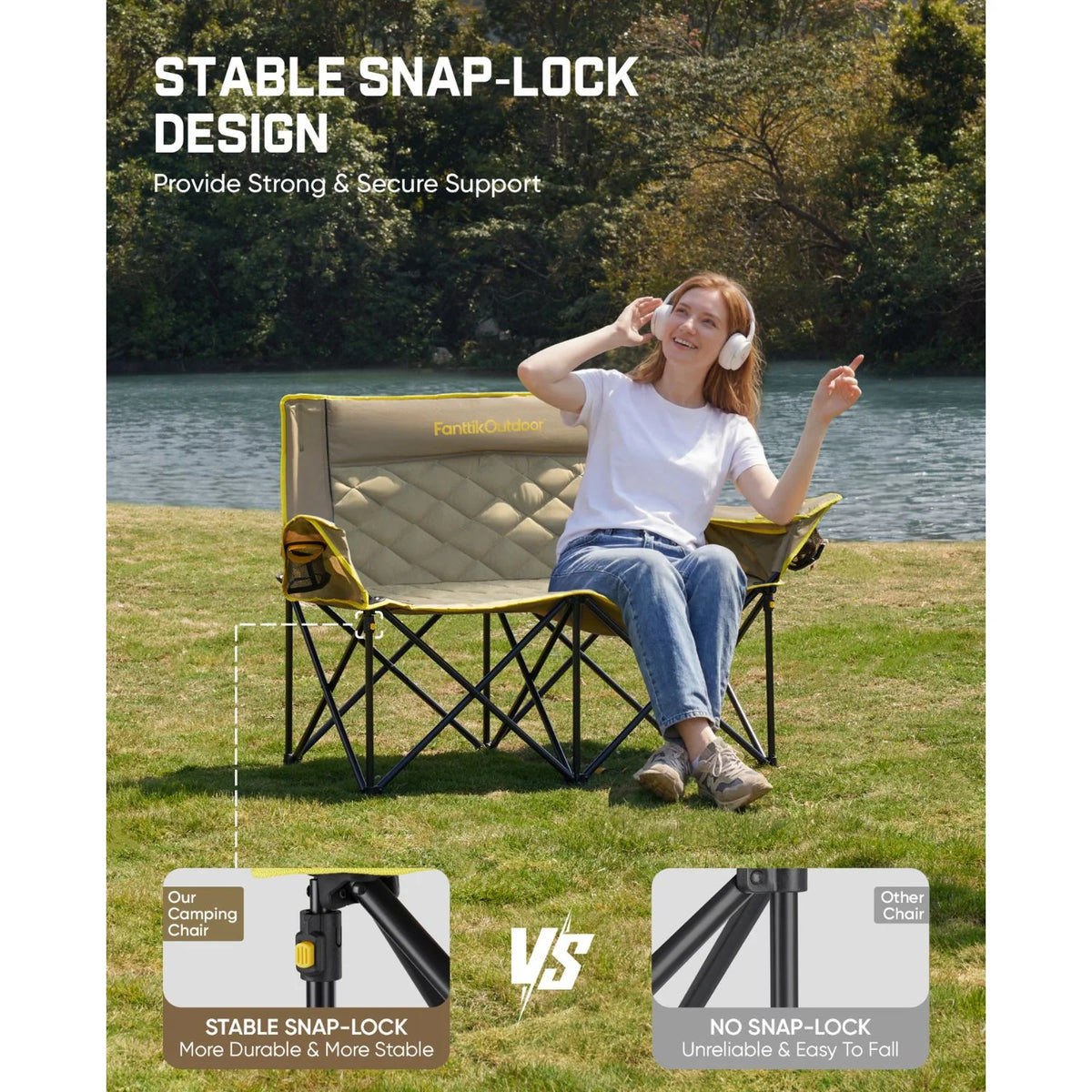 FanttikOutdoor Zeta L11 Duo Pro Double Camping Chair