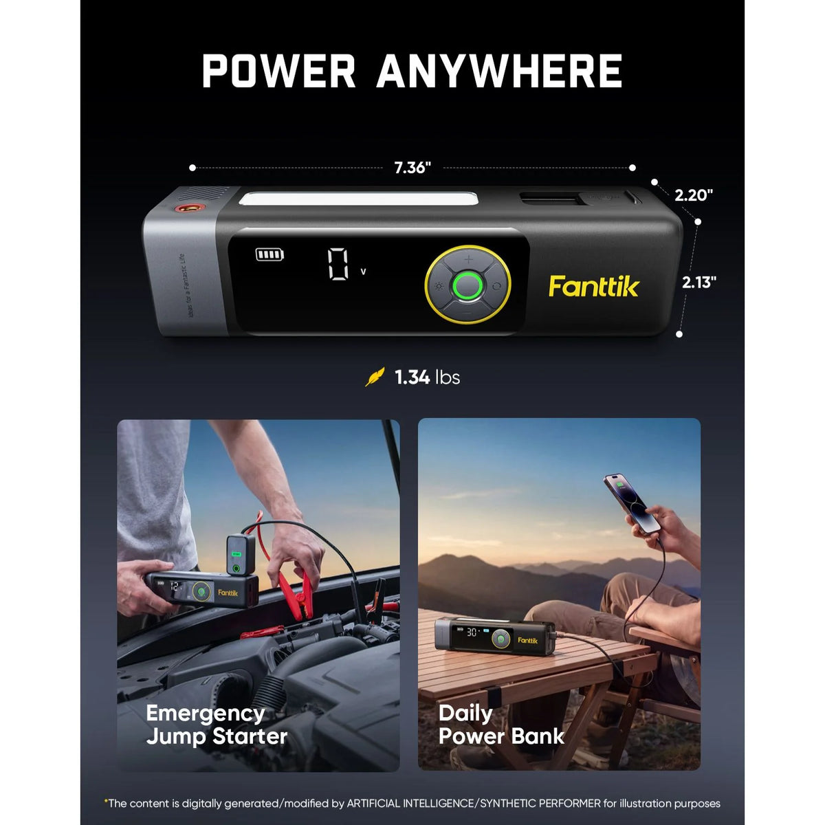 Fanttik Beyond 10 Apex Jump Starter with Air Compressor