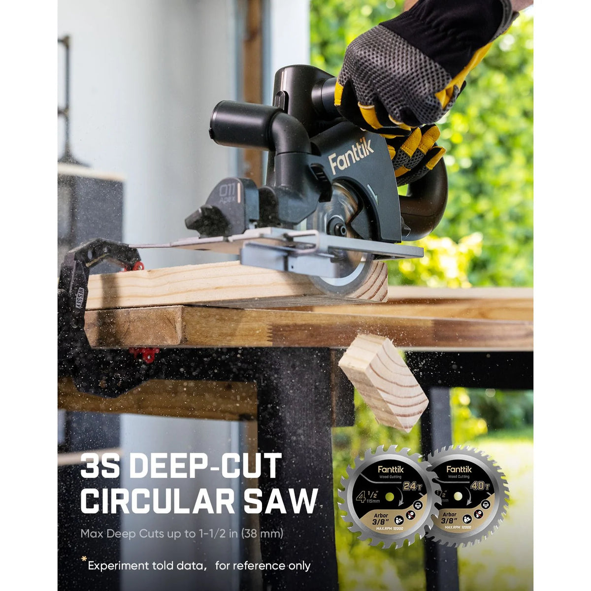 Fanttik O11 Apex 4-1/2 Inch Cordless Circular Saw