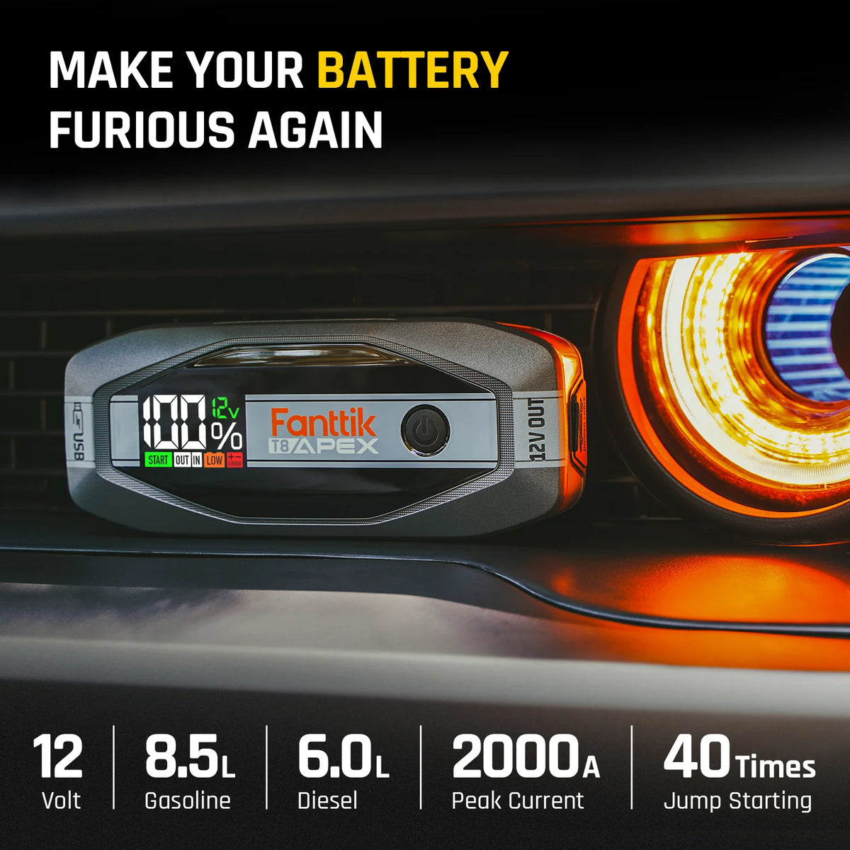 Fanttik T8 APEX Jump Starter Deluxe Package