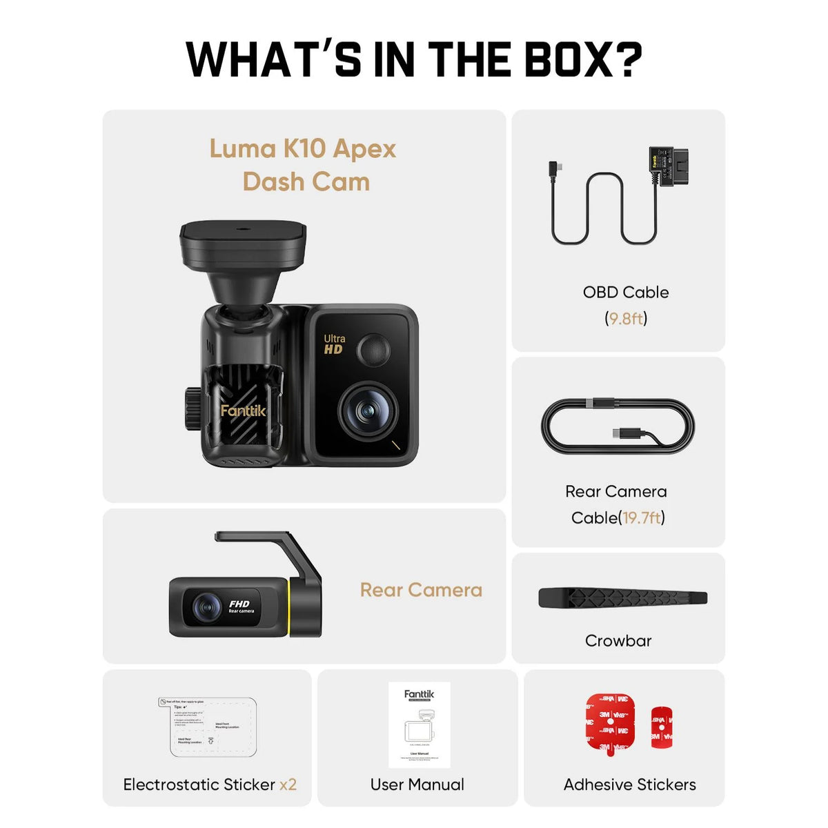 Fanttik Luma K10 Apex 4K Dashcam