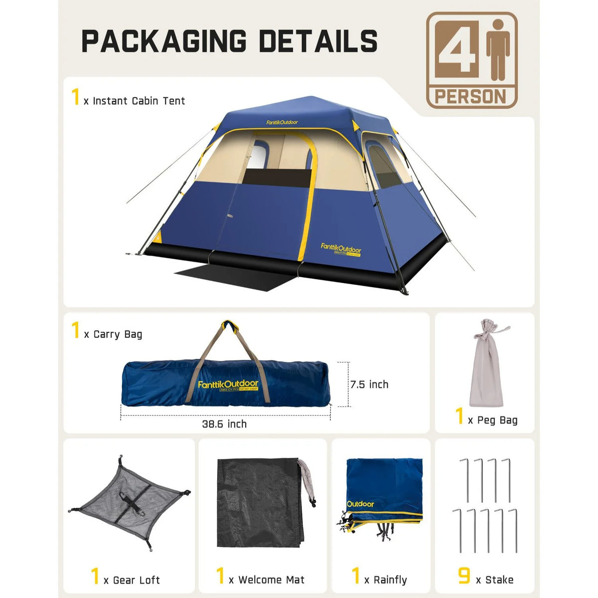 FanttikOutdoor Zeta C4 Pro Camping Tent