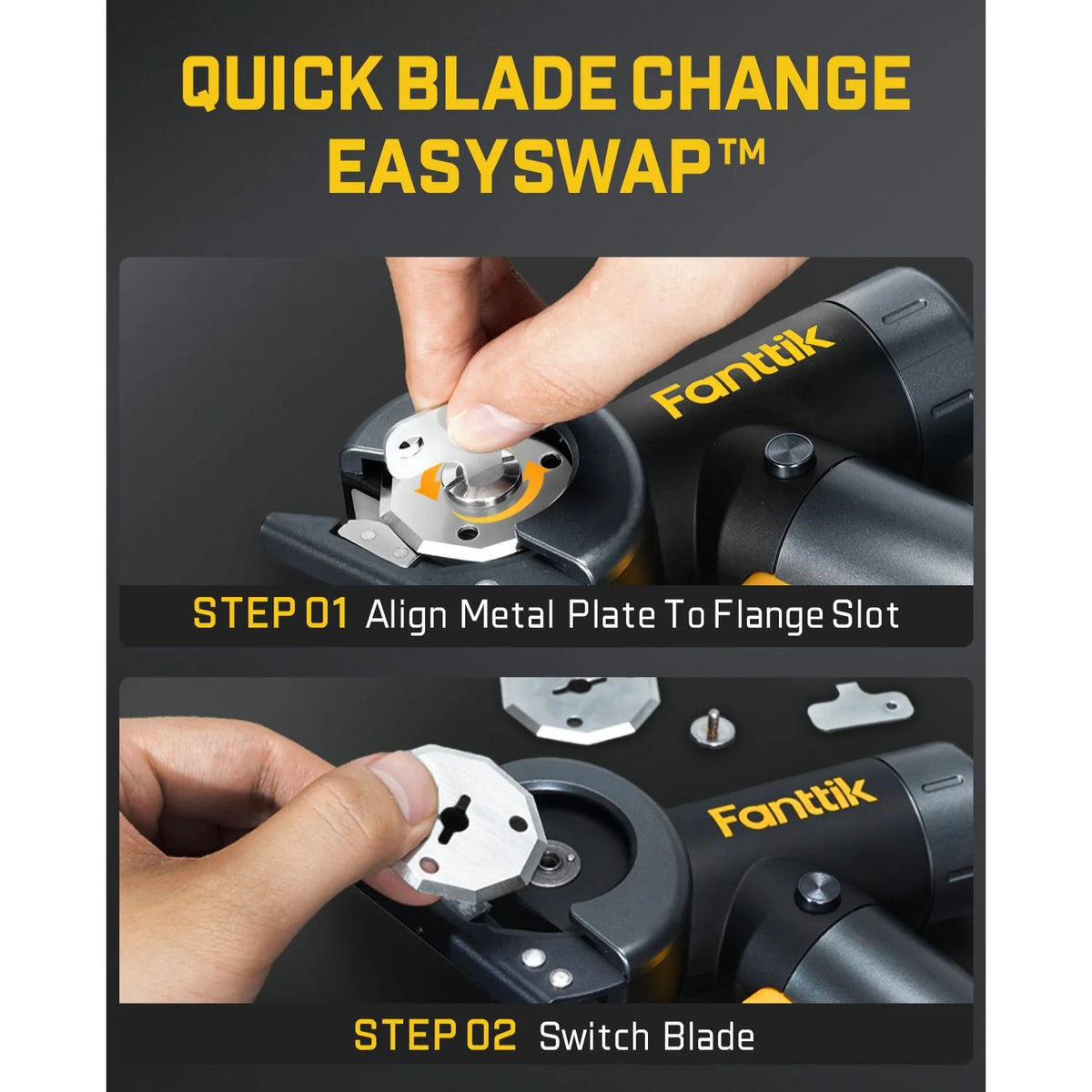 3PCS Replacement Rotary Blades for C8 Nano Electric Scissors
