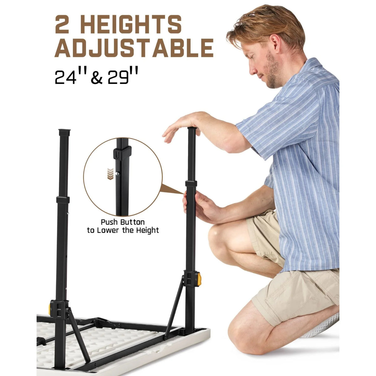 FanttikOutdoor Zeta S4 Pro 34" Square Folding Table