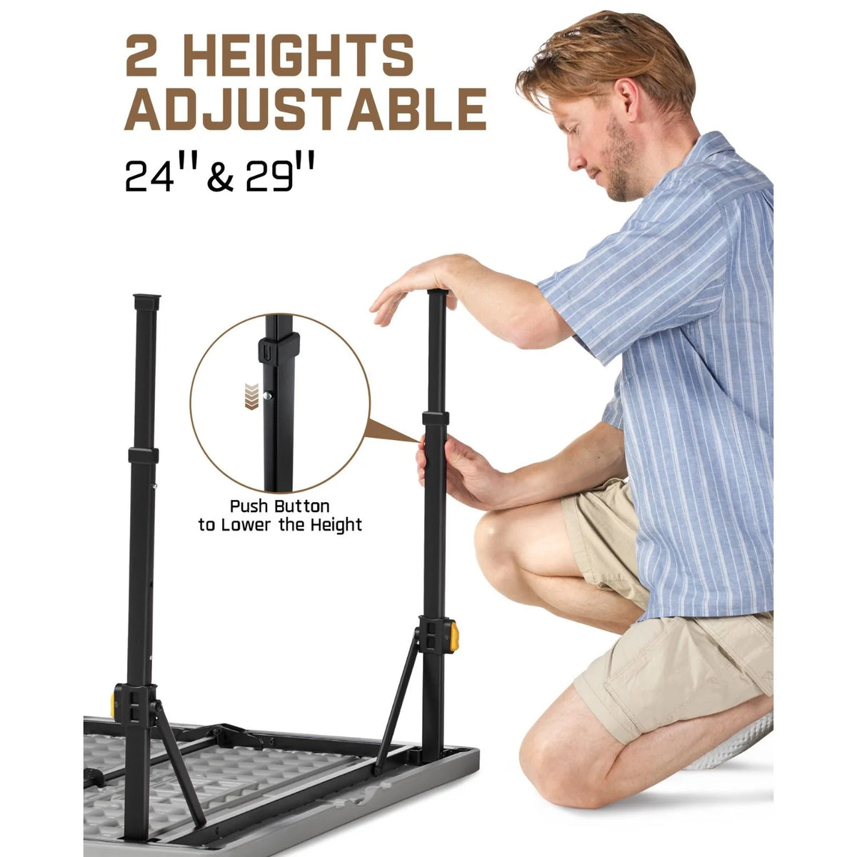 FanttikOutdoor Zeta S4 Pro 34" Square Folding Table